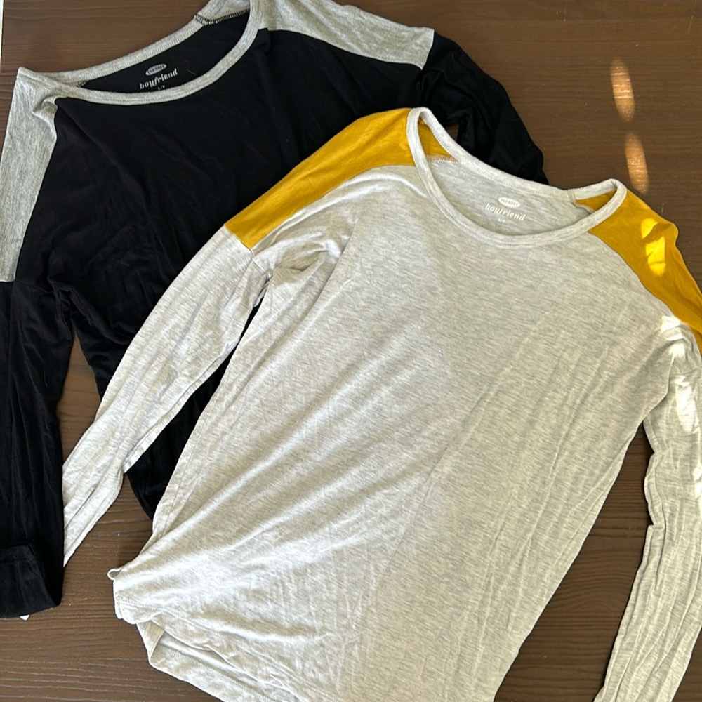 Old Navy boyfriend shirt lot, size small